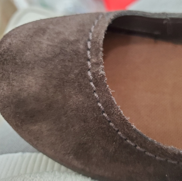Expresso Brown Suede Merrell Comfort, slip on, new, never worn. - Picture 3 of 7